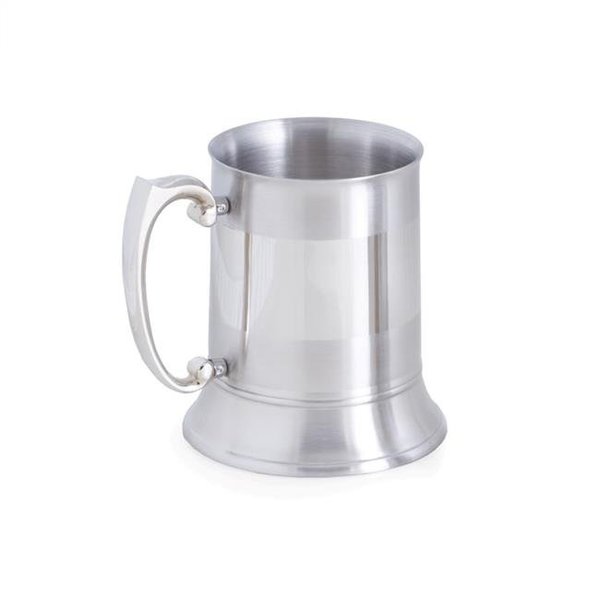 Bey Berk International Bey-Berk International BS100B Stainless Steel 1 Pint Tankard; Silver - Shiny & Satin BS100B